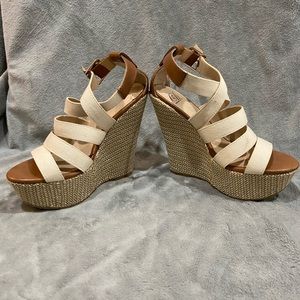 Strappy wedges
